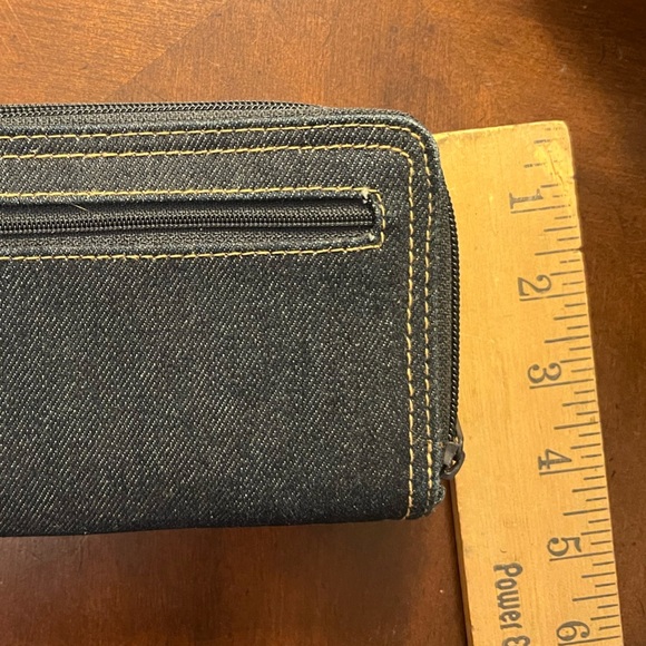 Y2K Denim Zip Closure Wallet - Picture 5 of 5